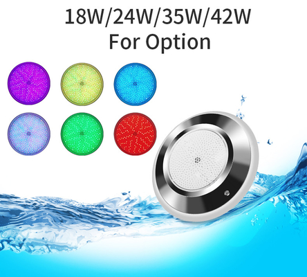 Renk Değişimi IP68 RGB LED Havuz Işığı Su Geçirmez Inox 316L 12V 18W